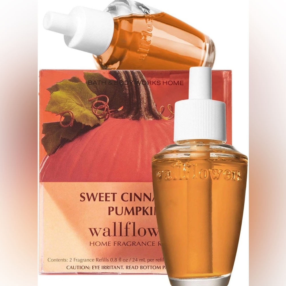 Bath & Body Works Sweet Cinnamon Pumpkin Wallflowers Home Fragrance 2-Pack NEW